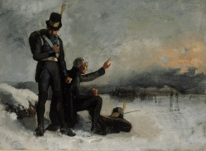 Framed Print : Scene from the Finnish War, 1874. Creator: Albert Edelfelt Framed Print : Scene from the Finnish War, 1874. Creator: Albert Edelfelt