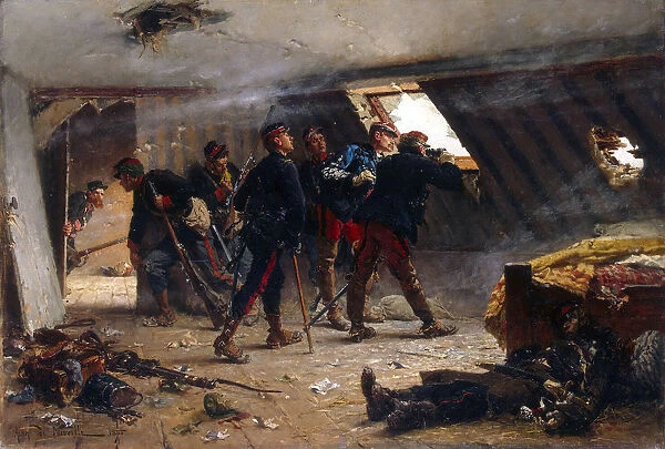 Scene from the Franco-Prussian War, 1875