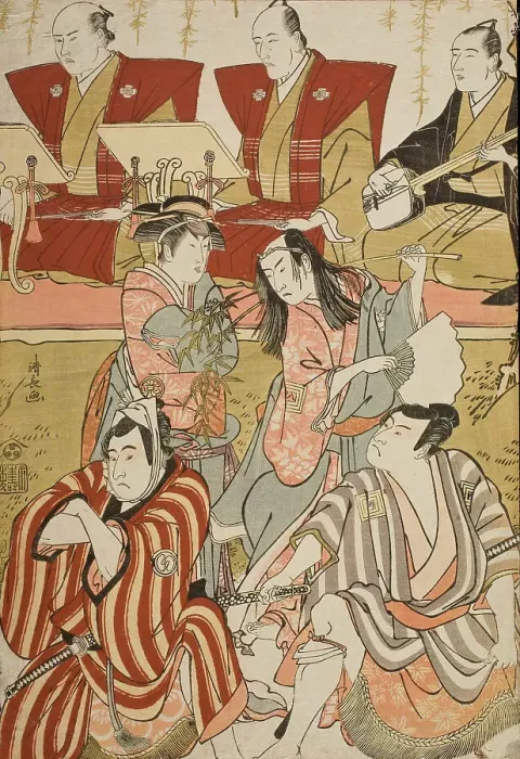 Framed Print : Scene froma Kabuki play, Mid-late 1780s. Creator: Torii Kiyonaga Framed Print : Scene froma Kabuki play, Mid-late 1780s. Creator: Torii Kiyonaga