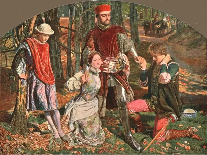 Framed Print : Scene from The Two Gentlemen of Verona, 1851, (c1902). Creator: Unknown Framed Print : Scene from The Two Gentlemen of Verona, 1851, (c1902). Creator: Unknown