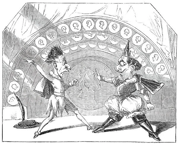 Scene from 'Harlequin £. S. D', at the Surrey Theatre, 1844