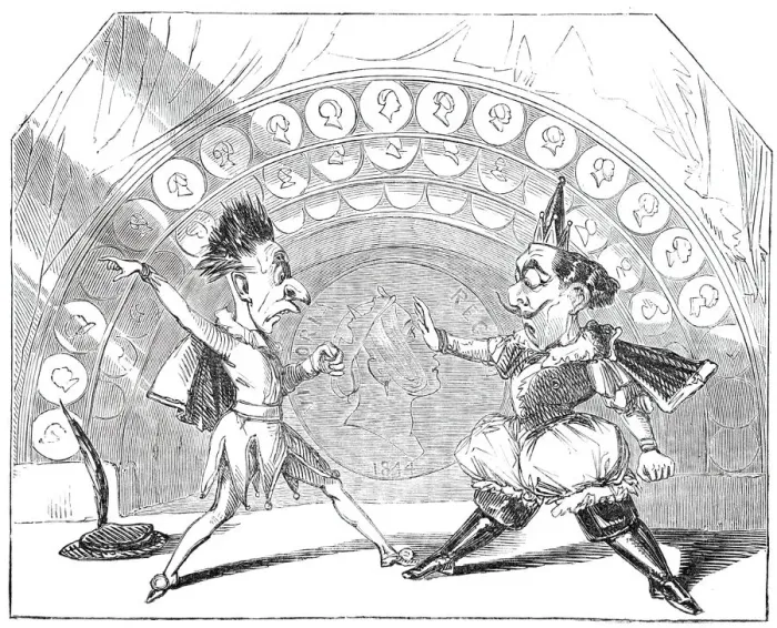Framed Print : Scene from Harlequin £. S. D, at the Surrey Theatre, 1844 Framed Print : Scene from Harlequin £. S. D, at the Surrey Theatre, 1844