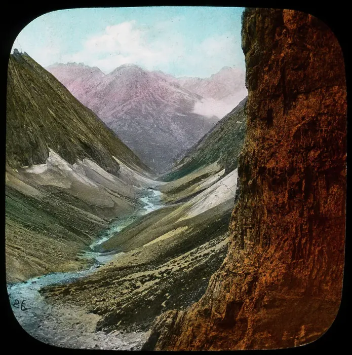Framed Print : Scene in the Himalayas, India, late 19th or early 20th century Framed Print : Scene in the Himalayas, India, late 19th or early 20th century