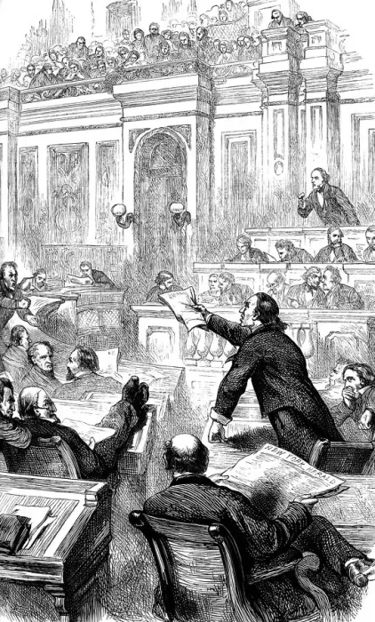 Framed Print : A scene in the US House of Representatives, Washington DC, USA, c1860s (c1880) Framed Print : A scene in the US House of Representatives, Washington DC, USA, c1860s (c1880)