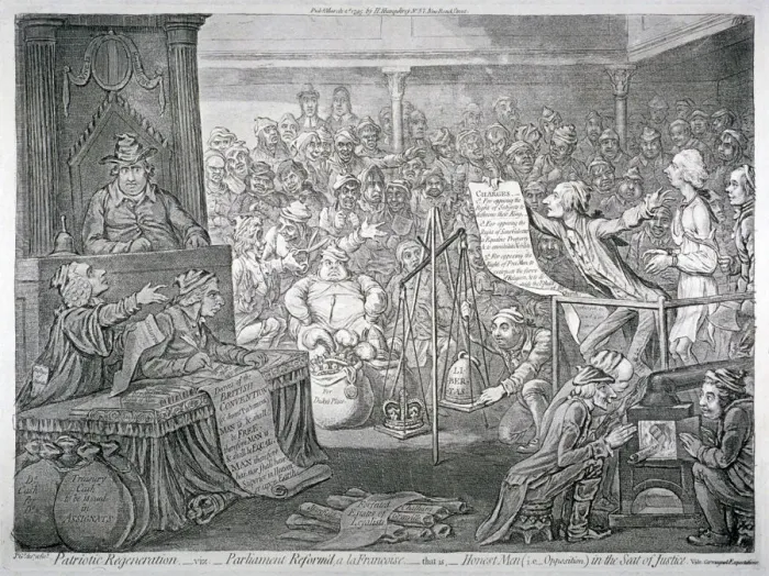 Framed Print : Scene inside the House of Commons, Westminster, London, 1795. Artist: James Gillray Framed Print : Scene inside the House of Commons, Westminster, London, 1795. Artist: James Gillray