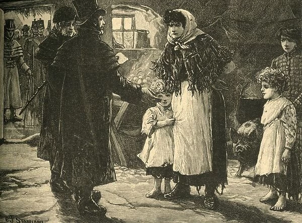 Scene in Ireland: visit of the tithe-proctor, early 1830s (c1890). Creator: Unknown