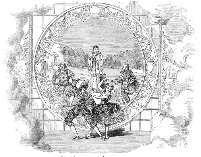 Framed Print : Scene from Jack and the Bean-Stalk at the Adelphi Theatre, 1856. Creator: Unknown. Scene from Jack and the Bean-Stalk at the Adelphi Theatre, 1856. Creator: Unknown Framed Print : Scene from Jack and the Bean-Stalk at the Adelphi Theatre, 1856. Creator: Unknown. Scene from Jack and the Bean-Stalk at the Adelphi Theatre, 1856. Creator: Unknown
