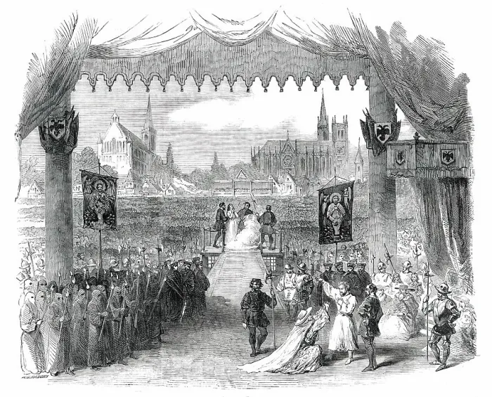 Framed Print : Scene the Last from La Juive, at the Royal Italian Opera, 1850. Creator: Walter George Mason. Scene the Last from La Juive, at the Royal Italian Opera, 1850. Creator: Walter George Mason Framed Print : Scene the Last from La Juive, at the Royal Italian Opera, 1850. Creator: Walter George Mason. Scene the Last from La Juive, at the Royal Italian Opera, 1850. Creator: Walter George Mason