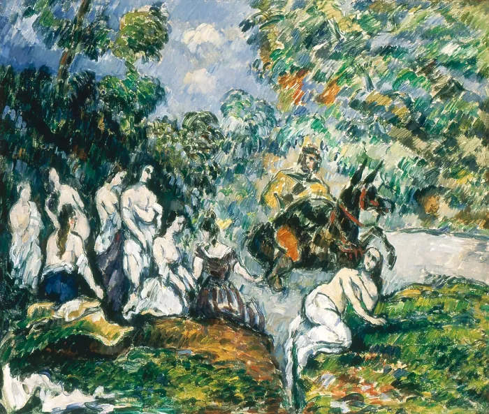 Framed Print : Scene legendaire. (Sancho dans l'eau), c1878. Creator: Cezanne, Paul (1839-1906). Scene legendaire. (Sancho dans l'eau), c1878 Framed Print : Scene legendaire. (Sancho dans l'eau), c1878. Creator: Cezanne, Paul (1839-1906). Scene legendaire. (Sancho dans l'eau), c1878