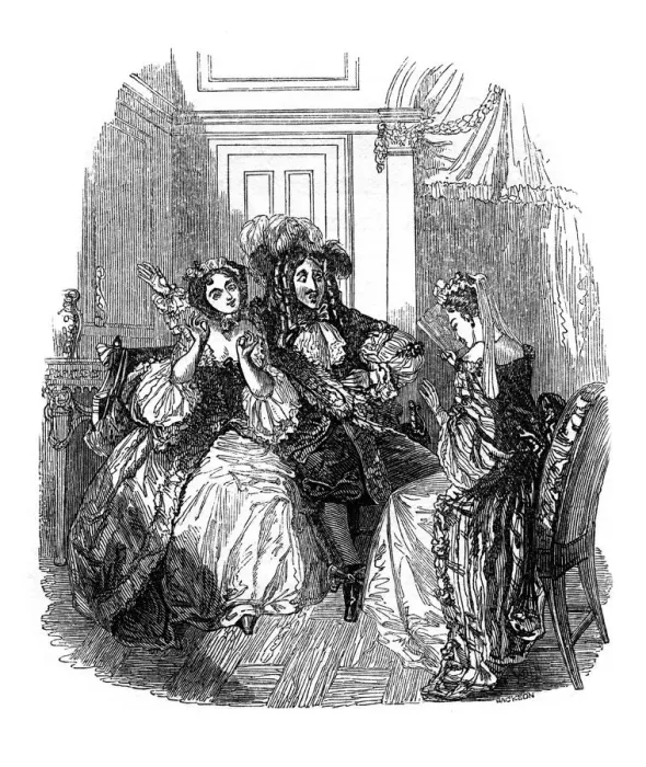 Framed Print : A scene from Les Precieuses Ridicules by Moliere, (1833). Artist: Jackson Framed Print : A scene from Les Precieuses Ridicules by Moliere, (1833). Artist: Jackson