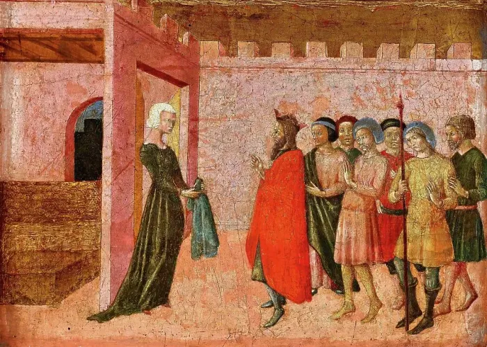 Framed Print : Scene from the life of Saint Margaret of Antioch, 15th century. Creator: Anonymous () Framed Print : Scene from the life of Saint Margaret of Antioch, 15th century. Creator: Anonymous ()