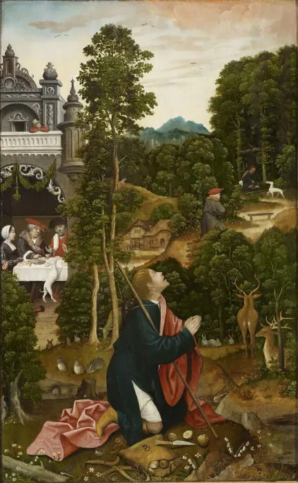 Framed Print : Scene from the life of Saint Roch, 1517. Creator: Orley, Everaert (Everard), van (c Framed Print : Scene from the life of Saint Roch, 1517. Creator: Orley, Everaert (Everard), van (c