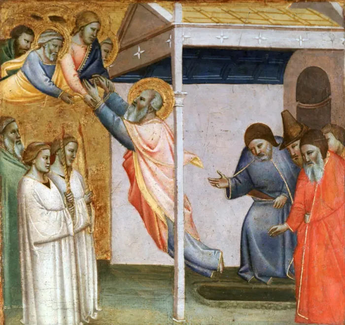 Framed Print : Scene from the Life of St John, c1320-1366. Artist: Taddeo Gaddi Framed Print : Scene from the Life of St John, c1320-1366. Artist: Taddeo Gaddi