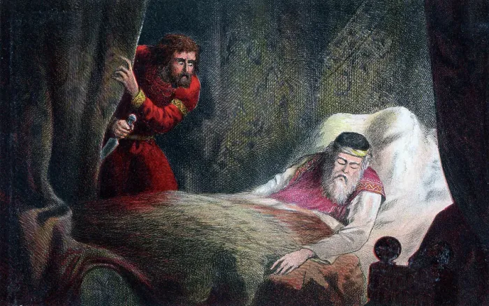 Framed Print : A scene from Macbeth, c17th century Framed Print : A scene from Macbeth, c17th century