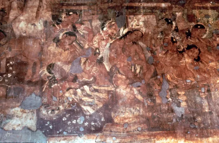 Framed Print : A Scene From Mahajanaka, India, 2nd Century BC Framed Print : A Scene From Mahajanaka, India, 2nd Century BC