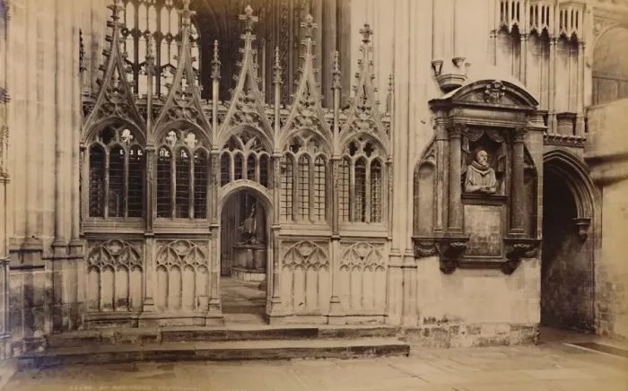 Framed Print : Scene of Martyrdom, Canterbury Cathedral, 1929. Creator: Unknown Framed Print : Scene of Martyrdom, Canterbury Cathedral, 1929. Creator: Unknown
