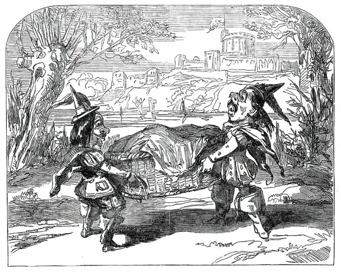 Framed Print : Scene from The Merry Wives of Windsor; or, Harlequin and Sir John Falstaff, 1850. Creator: Unknown. Scene from The Merry Wives of Windsor; or, Harlequin and Sir John Falstaff, 1850. Creator: Unknown Framed Print : Scene from The Merry Wives of Windsor; or, Harlequin and Sir John Falstaff, 1850. Creator: Unknown. Scene from The Merry Wives of Windsor; or, Harlequin and Sir John Falstaff, 1850. Creator: Unknown