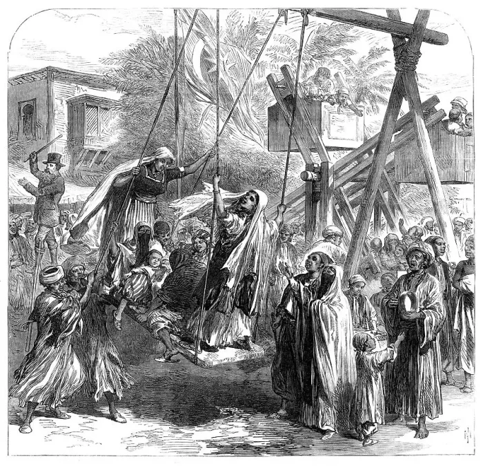 Framed Print : Scene at the Mohammedan festival of the Bairam, at Alexandria, 1869. Creator: Unknown Framed Print : Scene at the Mohammedan festival of the Bairam, at Alexandria, 1869. Creator: Unknown