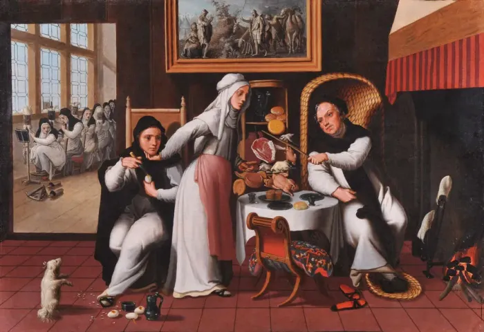 Framed Print : Scene in a monastery Framed Print : Scene in a monastery