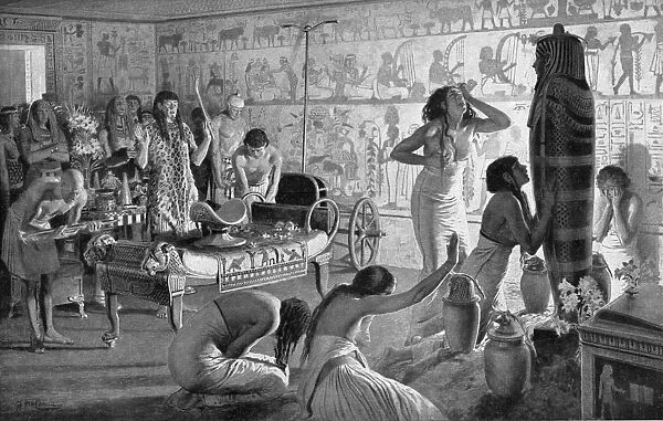 Scene of mourning at the funerary temple of Tutankhamun, Egypt, 1325 BC (1933-1934)