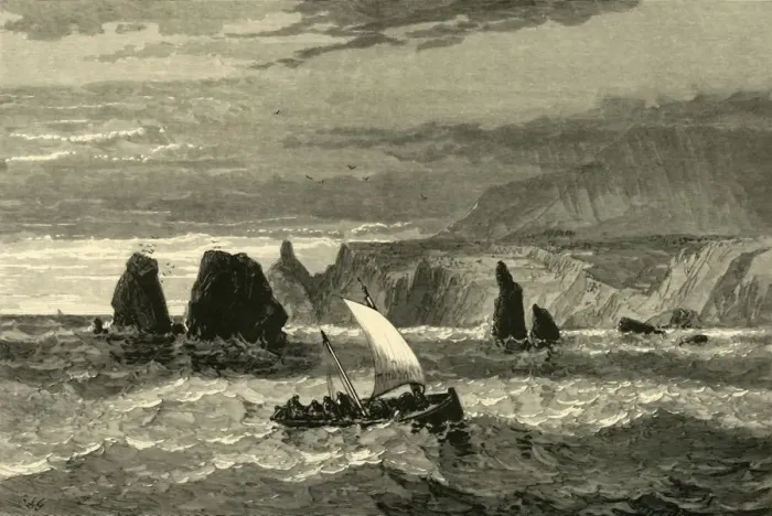 Framed Print : Scene at the Mouth of Russian River, 1872. Creator: John Filmer Framed Print : Scene at the Mouth of Russian River, 1872. Creator: John Filmer