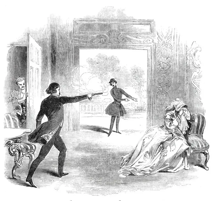 Framed Print : Scene from The Mysterious Stranger, at the Adelphi Theatre, 1844 Framed Print : Scene from The Mysterious Stranger, at the Adelphi Theatre, 1844