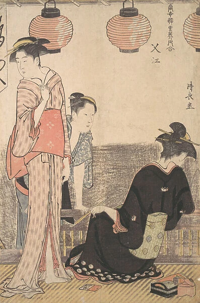 Scene in Nakasu, a District of Edo, 1783. Creator: Torii Kiyonaga