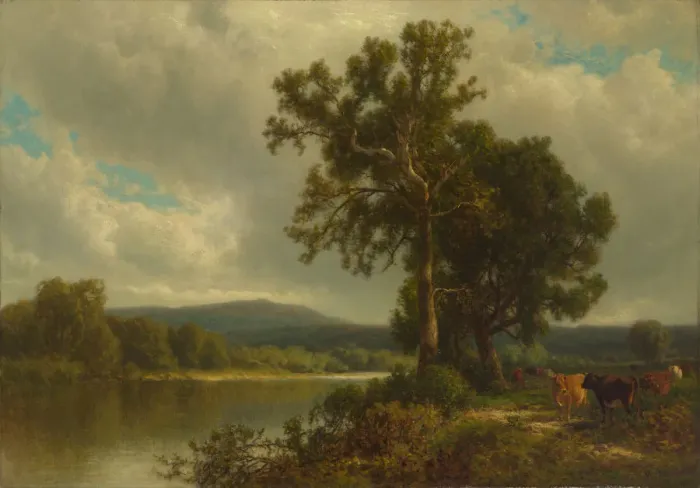 Framed Print : Scene at Napanoch, 1883. Creator: William Hart Framed Print : Scene at Napanoch, 1883. Creator: William Hart