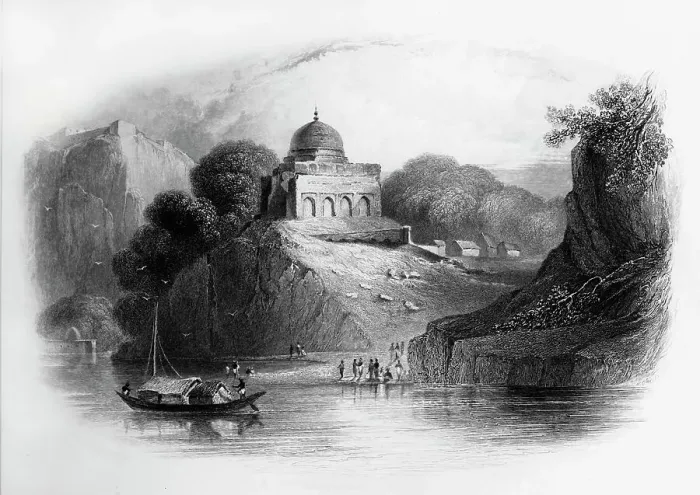 Framed Print : Scene near Chillah Tarah Ghaut, Bundelkhund, 1835. Creator: H Melville Framed Print : Scene near Chillah Tarah Ghaut, Bundelkhund, 1835. Creator: H Melville