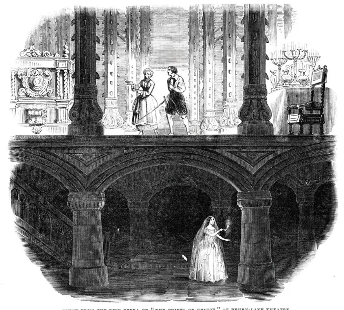 Framed Print : Scene from the new opera of The Brides of Venice, at Drury-Lane Theatre, 1844 Framed Print : Scene from the new opera of The Brides of Venice, at Drury-Lane Theatre, 1844