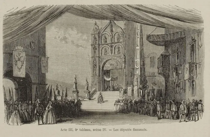 Framed Print : Scene from the Opera Don Carlos by Giuseppe Verdi. Paris, Theatre de l Opera-Le Peletier, 11. 03. 1867 Framed Print : Scene from the Opera Don Carlos by Giuseppe Verdi. Paris, Theatre de l Opera-Le Peletier, 11. 03. 1867
