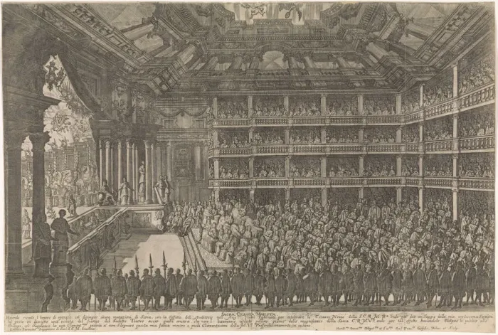 Framed Print : Scene from the opera Il pomo d oro (The Golden Apple) of A. Cesti to the wedding of Leopold I Framed Print : Scene from the opera Il pomo d oro (The Golden Apple) of A. Cesti to the wedding of Leopold I