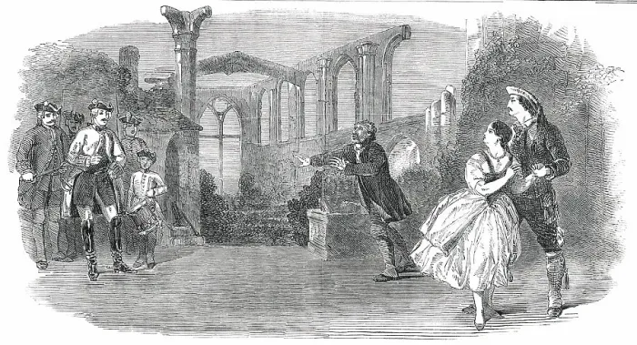 Framed Print : Scene from the Opera of Le Val d'Andorre, at the St. James's Theatre, 1850. Creator: Unknown. Scene from the Opera of Le Val d'Andorre, at the St. James's Theatre, 1850. Creator: Unknown Framed Print : Scene from the Opera of Le Val d'Andorre, at the St. James's Theatre, 1850. Creator: Unknown. Scene from the Opera of Le Val d'Andorre, at the St. James's Theatre, 1850. Creator: Unknown