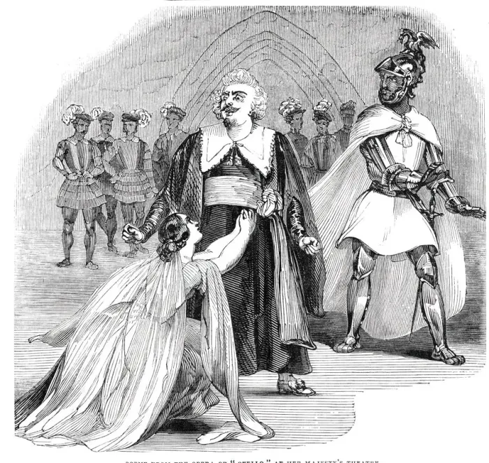 Framed Print : Scene from the opera of Otello'at Her Majestys Theatre, 1844 Framed Print : Scene from the opera of Otello'at Her Majestys Theatre, 1844
