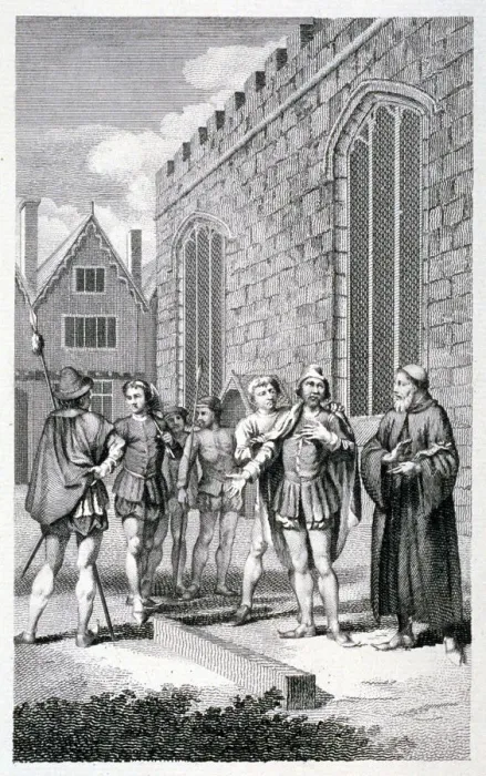 Framed Print : Scene outside the Tower of London, depicting the beheading of Lord Hastings, 1483 (c1850) Framed Print : Scene outside the Tower of London, depicting the beheading of Lord Hastings, 1483 (c1850)