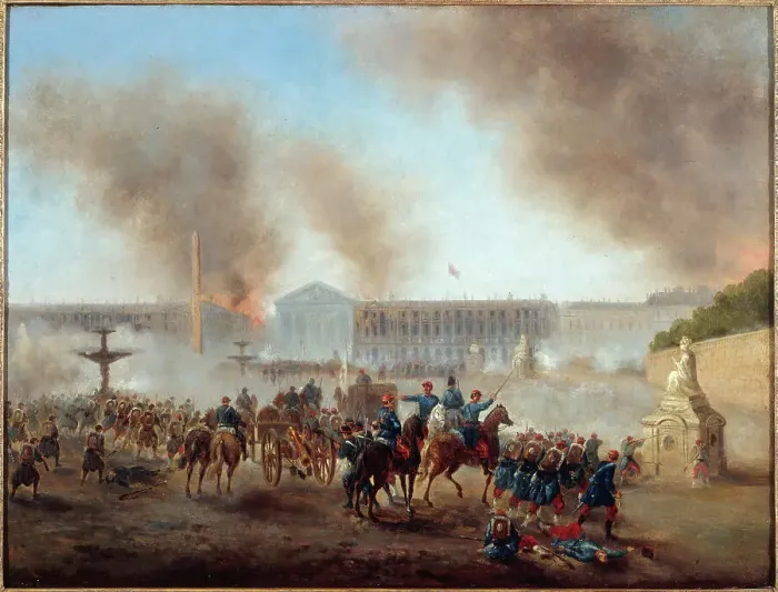 Framed Print : Scene from the Paris Commune, Place de la Concorde, 1871. Creator: Gustave Boulanger Framed Print : Scene from the Paris Commune, Place de la Concorde, 1871. Creator: Gustave Boulanger