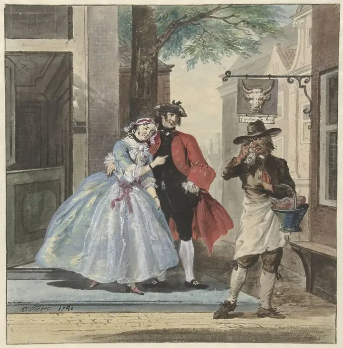 Framed Print : Scene from Pefroen with the sheep head, 1740. Creator: Cornelis Troost. Scene from Pefroen with the sheep head, 1740. Creator: Cornelis Troost Framed Print : Scene from Pefroen with the sheep head, 1740. Creator: Cornelis Troost. Scene from Pefroen with the sheep head, 1740. Creator: Cornelis Troost