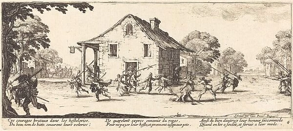 Scene of Pillage, c. 1633. Creator: Jacques Callot