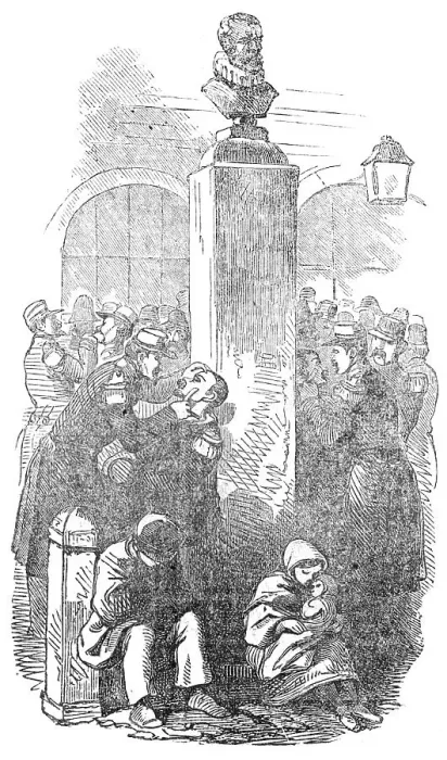 Framed Print : Scene in the Place, at Calais, 1854. Creator: Unknown Framed Print : Scene in the Place, at Calais, 1854. Creator: Unknown