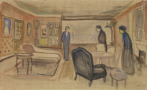Scene from the play 'Ghosts' by Henrik Ibsen, 1906. Creator: Munch, Edvard (1863-1944). Scene from the play 'Ghosts' by Henrik Ibsen, 1906. Creator: Munch, Edvard (1863-1944)