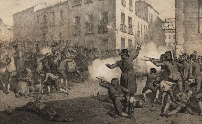 Framed Print : Scene of the popular uprising in Madrid against the French army of Napoleon on May 2 Framed Print : Scene of the popular uprising in Madrid against the French army of Napoleon on May 2
