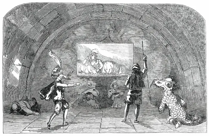 Framed Print : Scene from Prince Dorus; or, The Romance of the Nose, 1850. Creator: Unknown. Scene from Prince Dorus; or, The Romance of the Nose, 1850. Creator: Unknown Framed Print : Scene from Prince Dorus; or, The Romance of the Nose, 1850. Creator: Unknown. Scene from Prince Dorus; or, The Romance of the Nose, 1850. Creator: Unknown