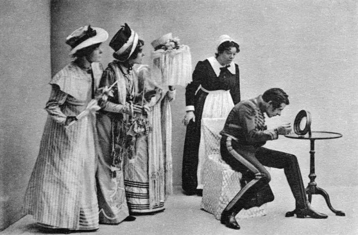 Framed Print : Scene from Quality Street, 1902. Artist: Bassano Studio Framed Print : Scene from Quality Street, 1902. Artist: Bassano Studio