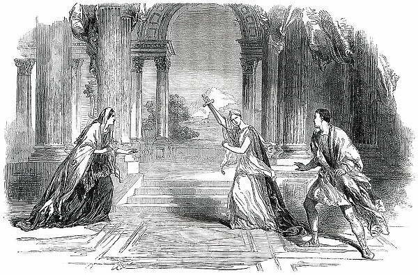 Scene from Racine's 'Phedre', 1850. Creator: Unknown. Scene from Racine's 'Phedre', 1850. Creator: Unknown