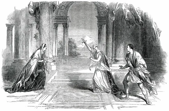 Framed Print : Scene from Racine's Phedre, 1850. Creator: Unknown. Scene from Racine's Phedre, 1850. Creator: Unknown Framed Print : Scene from Racine's Phedre, 1850. Creator: Unknown. Scene from Racine's Phedre, 1850. Creator: Unknown