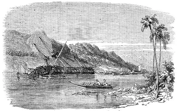 Scene of the Recent Earthquake in Japan - Sinking of 'The Diana', 1856. From 'Illustrated London Ne Creator: Unknown. Scene of the Recent Earthquake in Japan - Sinking of 'The Diana', 1856
