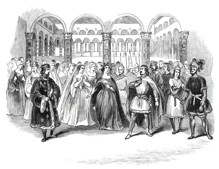 Framed Print : Scene from Riccis new opera of Corrado di Altamura, at Her Majestys Theatre Framed Print : Scene from Riccis new opera of Corrado di Altamura, at Her Majestys Theatre
