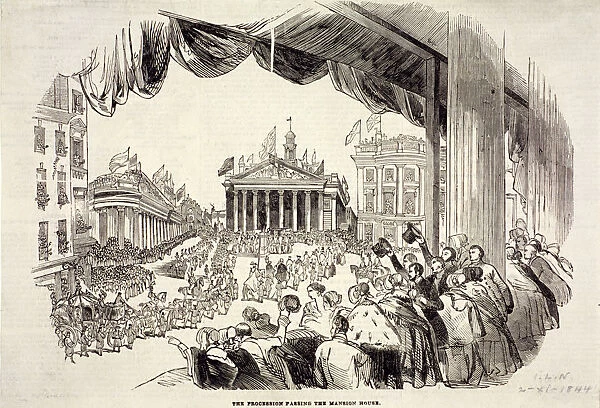 Scene of the Royal Exchanges opening, London, 1844