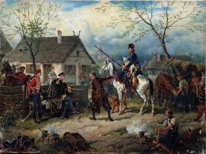 Framed Print : Scene from the Russio-French War in 1812. Artist: Kaiser, Friedrich (1815-1890) Framed Print : Scene from the Russio-French War in 1812. Artist: Kaiser, Friedrich (1815-1890)