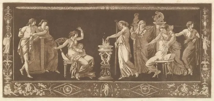 Framed Print : Scene de Sacrifice (Antique Sacrifice), from Recueil de Diffé Framed Print : Scene de Sacrifice (Antique Sacrifice), from Recueil de Diffé